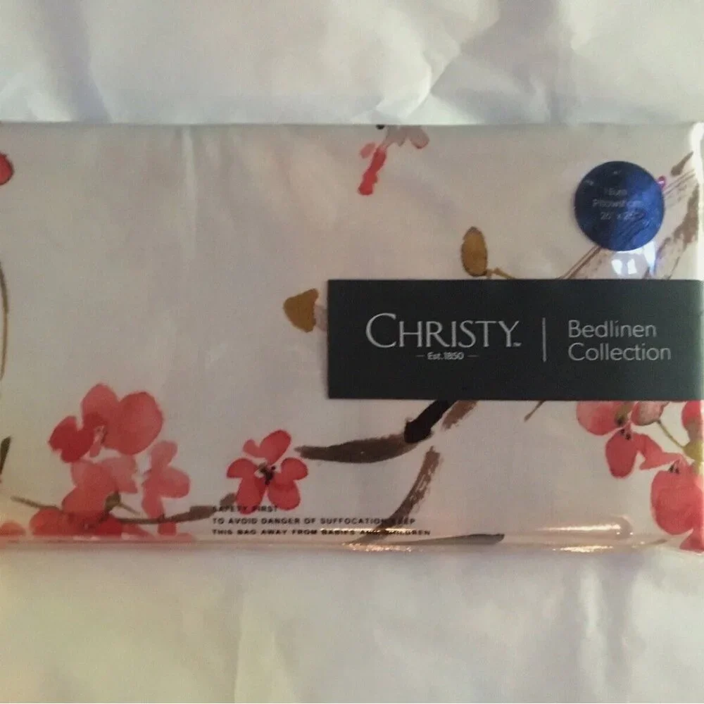 Christy of England Haruki Japanese Blossoms Floral Queen Duvet Cover Set